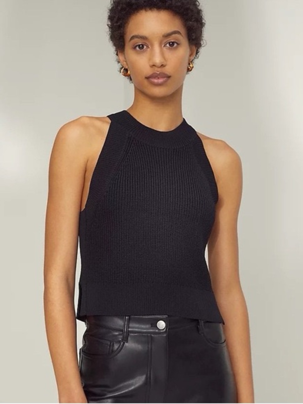 Wilfred Black Knit Halter Tank